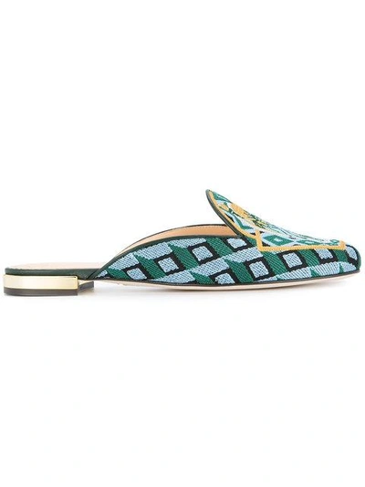 Shop Charlotte Olympia Lady Liberty Slipper Mules