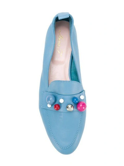 Shop Anna F Bead Embellished Loafers
