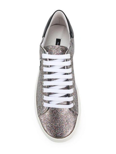 Shop Patrizia Pepe Glitter Embellished Sneakers