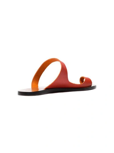 Shop Atp Atelier Lava Red Dina Vacchetta Leather Sandals