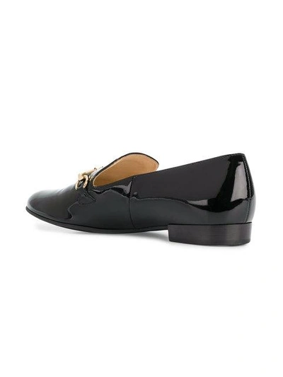 Shop Hogl Chain-embellished Loafers - Black