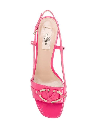 Shop Valentino Garavani V-rivet Sandals - Pink & Purple