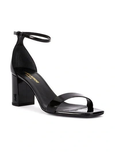 Shop Saint Laurent Ankle Strap Sandals - Black