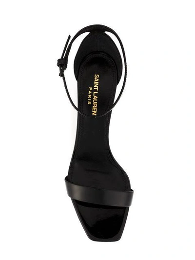 Shop Saint Laurent Ankle Strap Sandals - Black