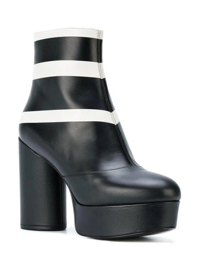 Shop Marc Jacobs Striped Amber Platform Ankle Boots - Black