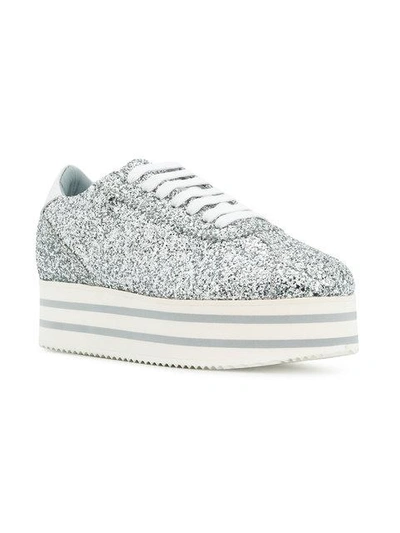 Shop Chiara Ferragni Glitter Platform Sneakers