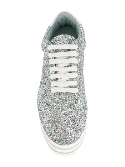 Shop Chiara Ferragni Glitter Platform Sneakers