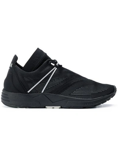 Shop Arkk Knitted Sneakers In Black