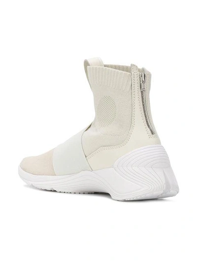Shop Mcq By Alexander Mcqueen Mcq Alexander Mcqueen Hi-top Sock Sneakers - White