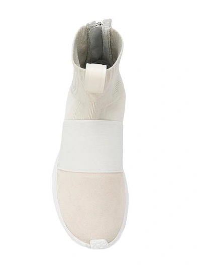 Shop Mcq By Alexander Mcqueen Mcq Alexander Mcqueen Hi-top Sock Sneakers - White