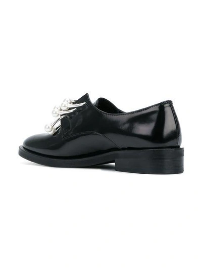 Shop Coliac Pearl Ring Front Brogues In Black