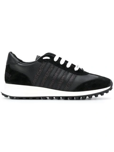 Shop Dsquared2 Vitello Runner Sneakers - Black