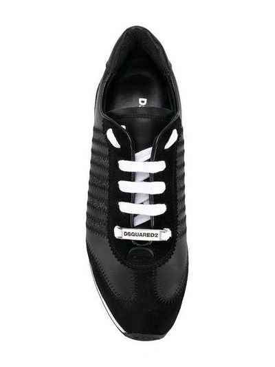 Shop Dsquared2 Vitello Runner Sneakers - Black