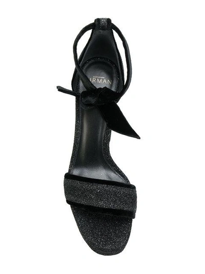 Shop Alexandre Birman Glitter Ankle Tie Pumps In Black
