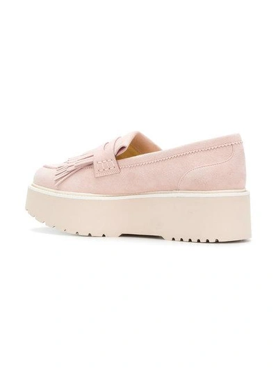 Shop Hogan Platform Loafers In Pink