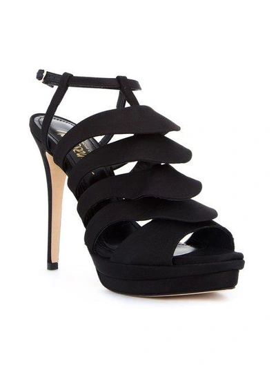 Shop Jerome Rousseau 'quorra' Satin Evening Sandals In Black