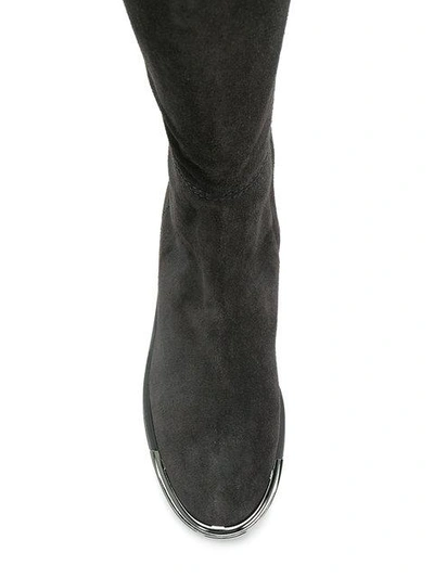 Shop Baldinini Knee-high Boots In Grey