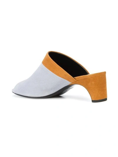 Shop Pierre Hardy Cut Mules In Grey