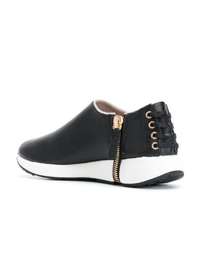 Shop Diesel Slip-on Side Zip Sneakers - Black