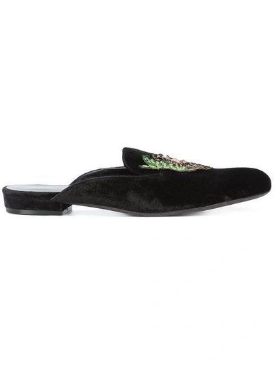 Shop Oscar De La Renta Eden Mules In Black