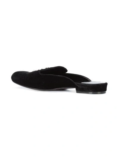 Shop Oscar De La Renta Eden Mules In Black