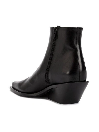 Shop Ann Demeulemeester Slanted Heel Ankle Boots