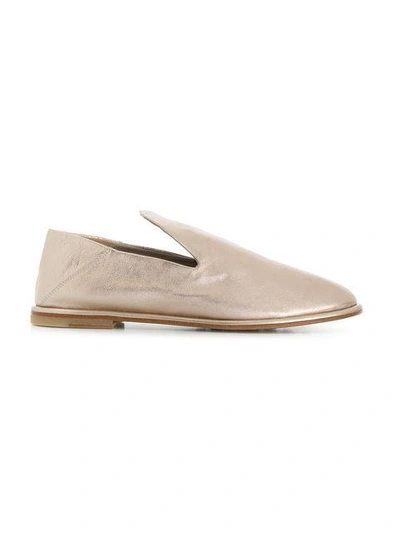 Shop Agl Attilio Giusti Leombruni Low Heeled Loafers In Metallic