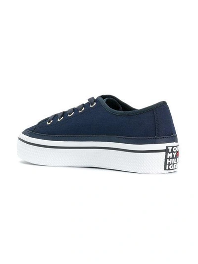 Shop Tommy Hilfiger Flatform Sneakers In Blue