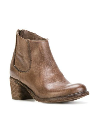 Shop Officine Creative Brushed Ankle Boots In Brown