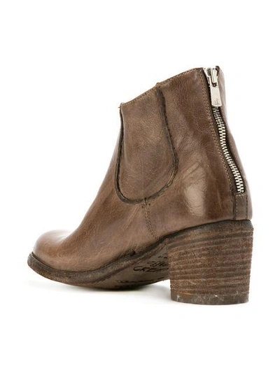 Shop Officine Creative Brushed Ankle Boots In Brown