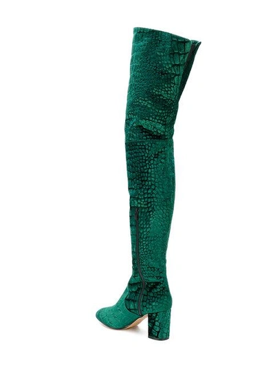 Shop Jean-michel Cazabat Giada Thigh High Boots In Green