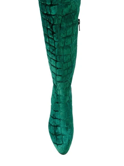 Shop Jean-michel Cazabat Giada Thigh High Boots In Green