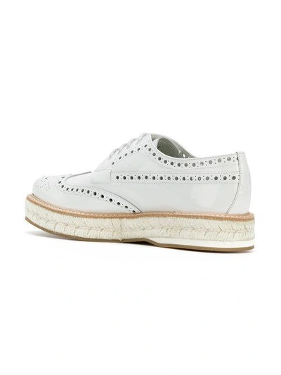 Shop Church's Raffia Platform Brogues In White