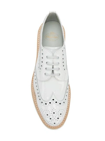 Shop Church's Raffia Platform Brogues In White