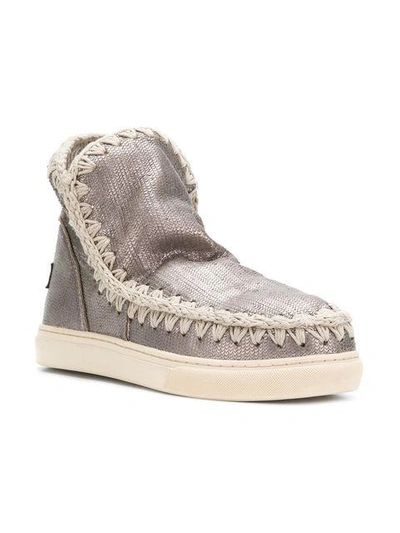 Shop Mou Eskimo Sneaker Boots - Grey