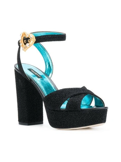 Shop Dolce & Gabbana Platform Sandals In Black