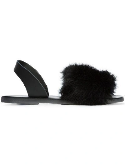 Shop Fabio Rusconi Slingback Fur Sandals