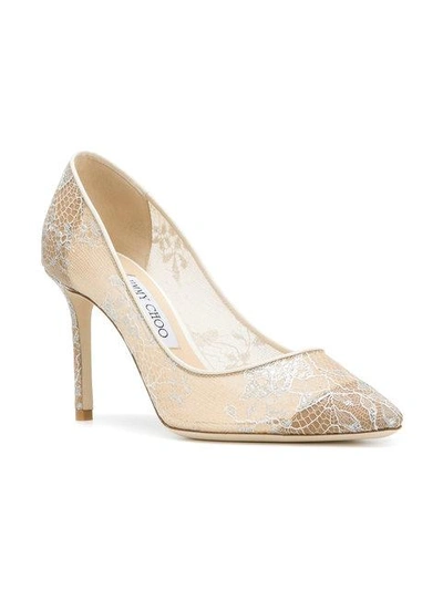 Shop Jimmy Choo Romy 85 Pumps In Neutrals