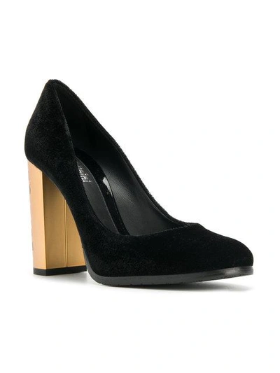 Shop Baldinini Embellished Heel Pumps In Chic Nero