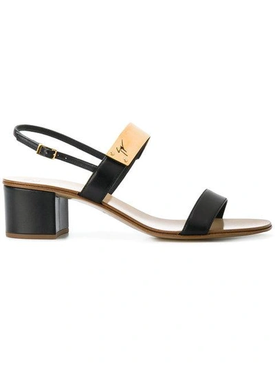 Shop Giuseppe Zanotti Design Plated-strap Sandals - Black