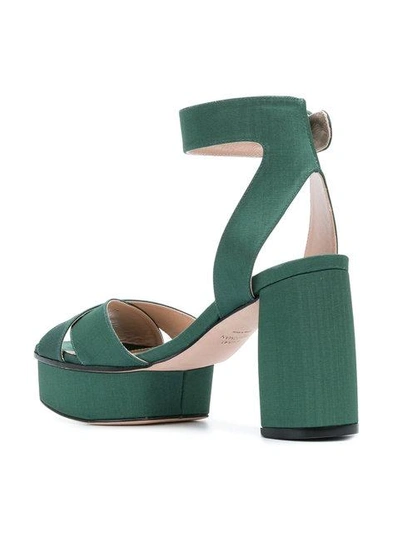 Shop Stuart Weitzman Carmina Sandals In Green