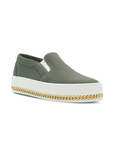 Shop Mr & Mrs Italy Slip-on Curb Chain Sneakers In Green