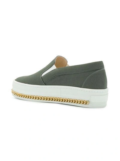 Shop Mr & Mrs Italy Slip-on Curb Chain Sneakers In Green