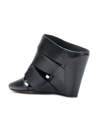 Shop Rick Owens Lazarus Wedge Sabots In Black