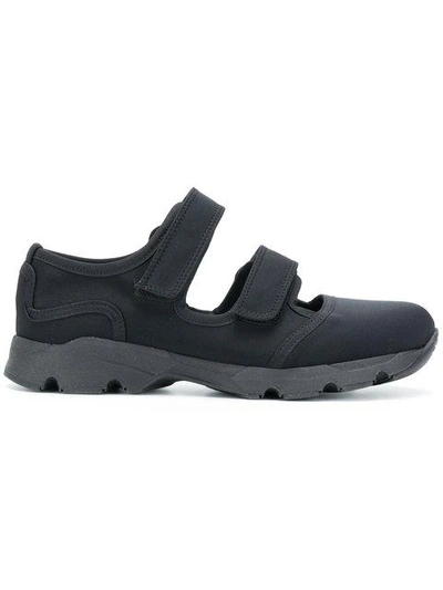Shop Marni Double Strap Sneakers In Black