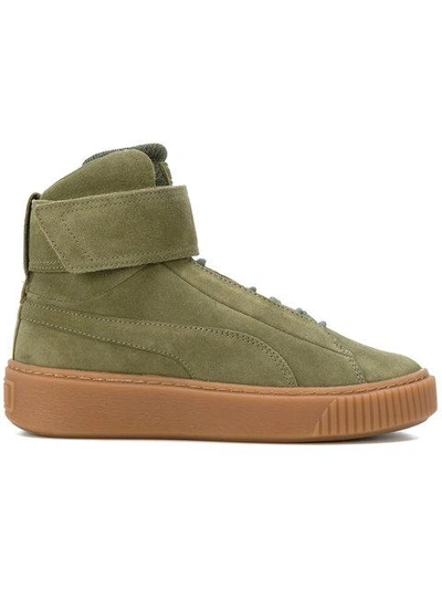 Shop Puma Platform Mid Ow Wn's Sneakers In Green