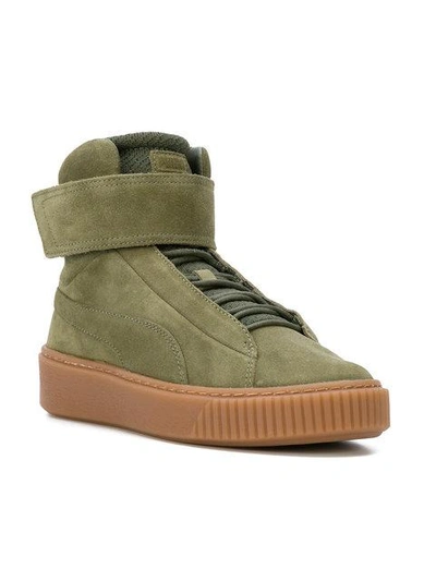 Shop Puma Platform Mid Ow Wn's Sneakers In Green