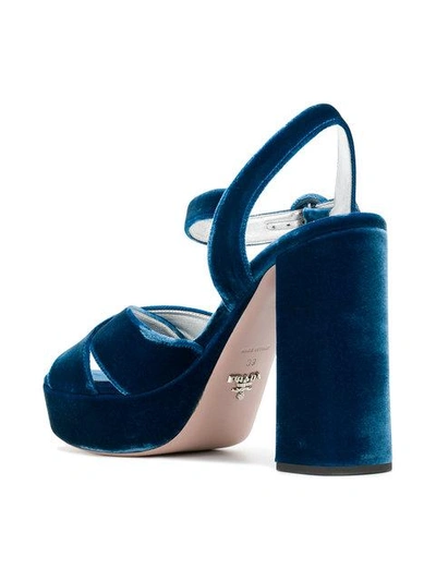 Shop Prada Platform Sandals - Blue