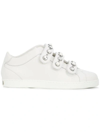 Shop Jimmy Choo Ny Sneakers In White