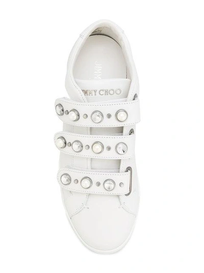 Shop Jimmy Choo Ny Sneakers In White